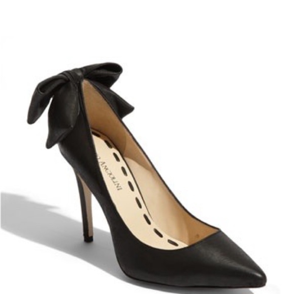 Enzo Angiolini “Martini” Black Heels with Elegant Bow | Pump